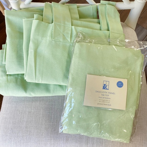 Pottery Barn Kids Other - Pottery Barn Kids Sailcloth Panel Tab Top Curtains - 4
